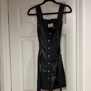 Tinsel Town Black Button-Up Dress